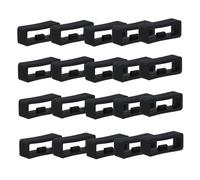 BESPORTBLE Anello Fermacinturino 22mm in Silicone Nero, 20 Pezzi | Antiscivolo e Resistente All’usura, per Cinturino Orologio, Accessorio di Fissaggio Compatto