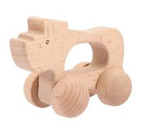 BESPORTBLE Auto Legno per Inerzia Carrozzina Montessori con Ruote Stimola Coordinazione Mano Occhio e Sviluppo Sicuro e Durevole per
