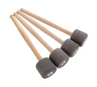 BESPORTBLE Bacchette Per Batteria Set 4 Pezzi Con Manico in Legno e Testa in Schiuma Grigia, Accessori Per Strumenti a Percussione, Adatte a Professionisti e Studenti Per Uso in Performance e Pratica