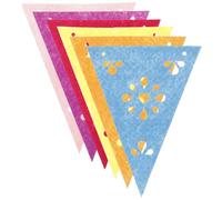 BESPORTBLE Bandiere Triangolari in Feltro e Tessuto Non Tessuto per Festa Messicana Decorazioni Tema Fiesta e Giorno dei Morti Ghirlanda Colorata per Addobbi Carnevale e Decorazione Interni