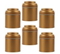 BESPORTBLE Barattoli per tè in Latta Doppio Coperchio Ermetico Set da 6 Pezzi Contenitori per Conservazione di Foglie di tè Chicchi di caffè e Caramelle per Cucina Bar e Ristoranti