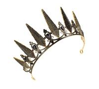 BESPORTBLE Barocca Corone Di Halloween Per Le Donne Diademi Nuziali Per La Sposa Diadema Per Le Donne Copricapo Da Sposa Corone Per Donne Diadema Di Halloween Strass Golden