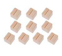 BESPORTBLE Base in Legno per Segnaposto Matrimonio e Porta Carte da Tavolo, Supporto per Biglietti da Visita 3x3x3 Cm, Set 10 Pezzi per Eventi, Feste e Riunioni