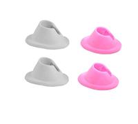 BESPORTBLE Base Per Flaconi Di Smalto Per Unghie 4 Pezzi Rosa e Bianco Porta Smalti Resistente e Leggero Per Manicure Professionale e Uso Domestico