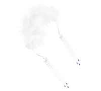 BESPORTBLE Bassel Hairband Banda Per Fata Ballo Studentesco Doppio Arredamento Fasce Per Ragazze Primo Fascia Larga Elegante Per Le Donne Di Moda Piuma Bianca