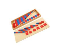 BESPORTBLE Bastoncini Numerici Montessori Rosso e Blu Giocattolo Educativo per Strumento Didattico per Imparare Contare e Riconoscere Giocattolo Matematico per Asilo e Scuola Primaria