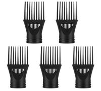 BESPORTBLE Beccuccio Phon in Plastico Nero 5pezzi, Accessori per Asciugacapelli per Chioma Ricci, Bocchetta Concentratore per Styling e Asciugatura Professionale