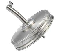 BESPORTBLE Beccuccio Versatore in Acciaio Inox 86mm Coperchio e Guarnizione in Silicone, per Barattoli Olio e Aceto, Utensile da Cucina per Casa, Ristorante e Barbecue