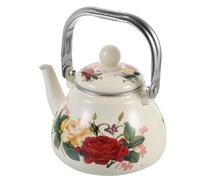 BESPORTBLE Bollitore Smaltato da 1 Filtro per Tè Sfuso Teiera Vintage Manico Ergonomico Adatta a Fornelli a Induzione per Casa e Ufficio