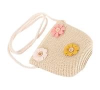 BESPORTBLE Borsa a Tracolla per Bambina Stagionale in Paglia Intrecciata a Mano, Mini Borsa Secchiello Tessuta, Leggera e Pratica per Spiaggia e Impiego Quotidiano Colore Casuale