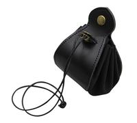 BESPORTBLE Borsa per Dadi in Pelle Nera Chiusura a Coulisse, Semplice e Protettiva, per Giochi per Conservare Piccoli Oggetti come Gioielli