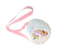 BESPORTBLE Borsa Tracolla Morbida Cuore Unicorno per Bambine con Tracolla Regolabile e Spazio per Dolci e Giocattoli Zainetto Piccolo Cartoon per Asilo Morbida e Colorata