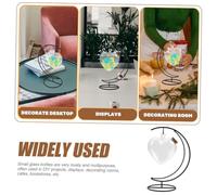 BESPORTBLE Bottiglie in Vetro Trasparente Forma di Cuore con Supporto e Tappo in Sughero Barattolo Decorativo Paesaggistico Multifunzione per Origami Stelle e Piccoli Oggetti per Appendere e