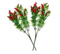BESPORTBLE Bouquet di Peperoni Artificiali in Plastica 2 Pezzi, Decorazione Facile da Curare per Vaso e Cestini Floreali, Adatto per Tutte le Stagioni