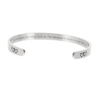 BESPORTBLE Bracciale Inciso I Blessed To Have A Mom Like You Inossidabile Ispirazionale per Della Accessorio Flessibile e Resistente per Ogni Occasione