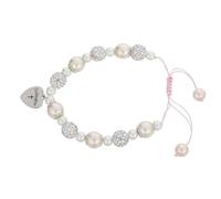 BESPORTBLE Bracciale per Battesimo Cuore e Croce Regolabile per Ragazze | Plastica e Carta, Resiste ai Graffi e Sbiadimento, Cartoncino Incluso per Uso Quotidiano