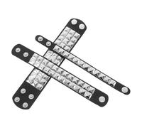 BESPORTBLE Bracciale Punk in Metallo e Pu Borchie Quadrate, Set da 3 Pezzi Unisex Elegante e Comodo per Eventi alla Moda e Street Photography