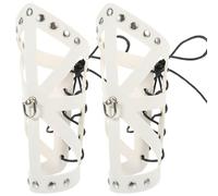 BESPORTBLE Braccialetti da Polso Punk in Pelle 2 Pezzi Protezioni per le Braccia Cosplay Stile Vintage Accessori per Costumi Gotici e Rievocazioni Storiche Fascia da Braccio Decorativa e