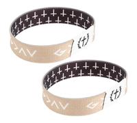 BESPORTBLE Braccialetti Elastici Versetti Biblici 2 Pezzi Braccialetti Spirituali Unisex Scritture Cristiane Accessori da Polso Leggeri per Eventi Religiosi e Incontri di Fede