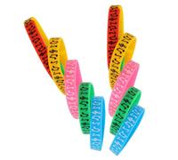 BESPORTBLE Braccialetti in Silicone 10 Pezzi Note Musicali Classiche, Fascia da Polso Confortevole e Colorata per Concerti e Festival di Musica