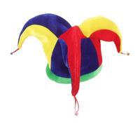 BESPORTBLE Buffo Costume Multicolore Giullare Clown Cappello Mardi Gras Multicolor per Sfilata Festa di Carnevale