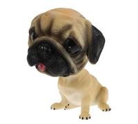 BESPORTBLE Cagnolino Bobblehead in Resina Testa a Dondolo per Cruscotto Auto Decorazione Interattiva a Movimento Vivace Giocattolo per Auto Resistente Agli Urti Adatto a Viaggi e Uso