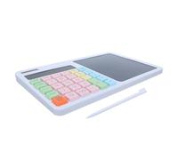 BESPORTBLE Calcolatrice Scrivente Solare Bianca con 12 Cifre, Doppia Alimentazione Efficiente e Grande Display, per Lavoro D'ufficio e Applicazioni Business