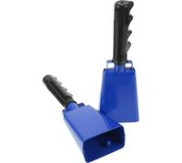 BESPORTBLE Campanacci a Percussione Manuale 2 Pezzi Manico, Campanelli Rumorosi da Calcio per Eventi Sportivi e Feste All’aperto, Suono Nitido per Atmosfera Festosa