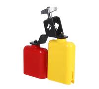 BESPORTBLE Campanaccio Doppio Montato per Batteria in Plastica Resistente Toni e Bassi Strumento per Percussioni Portatile per Bande Scolastiche e Musicale