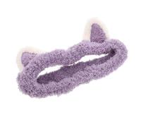 BESPORTBLE Canda per a orecchie di gatto fascia per orecchie di mucca fascia per la cura della pelle impacco per la testa per il lavaggio del viso tessuto Viola,porpora