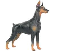 BESPORTBLE Cane Doberman Realistico in Simulazione Educativo per Statua Dettagliata per Stimolare Immaginazione Decorare Spazi