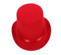 BESPORTBLE cappello da mago cappello da uomo mago con il cappello a cilindro Borgogna retrò tricorno Cappello misterioso Cappello costume vintage cappello a cilindro rosso Vestire il cappello