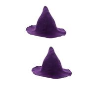 BESPORTBLE Cappello Da Strega Halloween in Cotone Viola - Berretto Da Stregone Per Feste e Costumi - Accessorio Ideale Per Festività e Eventi a Tema