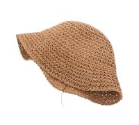 BESPORTBLE cappello di paglia estivo cappelli da donna per l'estate secchio superiore bordo vuoto cappello da pescatore con protezione UV cappello da pescatore alla moda Papiro