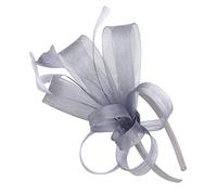 BESPORTBLE Cappello fiore alla testa fasce per feste cappello da tè cappelli da tè mini cappelli colorati da festa UV tea party degli affascinatori cappello a fascia piuma artificiale Grigio