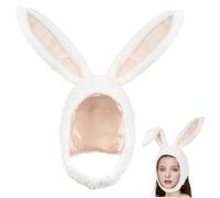 BESPORTBLE Cappello Peluche Coniglio con Orecchie Mobili Cappellino Bunny per Donne Ragazze per Cosplay e Foto