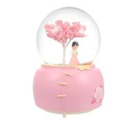 BESPORTBLE Carillon a Sfera di Cristallo Nevicata Automatica Decorazione Luminosa e Musica Grande Globo di Vetro Artigianale per Regalo e Decorazione Casa