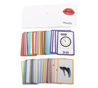 BESPORTBLE Carte Cognitive 108 Pezzi per Parole a Vista Carte Sensoriali Colorate Antiriflesso per Asilo Nido Gioco Educativo per Sviluppo Visivo e Coordinazione Occhio-Mano