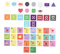 BESPORTBLE Carte Gioco Educative per Alfabetico Inglese con Immagini Colorate per Apprendimento Cognitivo e Coordinazione Mano Occhio per Gioco Interattivo Genitore Figlio
