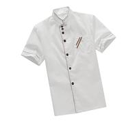 BESPORTBLE Casacca Chef Unisex Manica Corta Bianca Antimacchia Traspirante Resistente per Ristoranti Hotel Catering