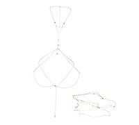 BESPORTBLE catena del corpo body chain reggiseno collana a catena per il corpo gioielli per il corpo catene del corpo d'oro collana del corpo gioielli a catena petto per lega Golden