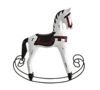 BESPORTBLE Cavallo Dondolo in Legno Retro per Decorazione da Tavolo Figurina Artigianale Unica per Ambienti Accoglienti e Vintage