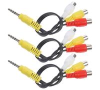 BESPORTBLE Cavo Adattatore Av Femmina 35Mm a 3 Testa Estesa Set da 3 Pezzi per Collegamento Audio e Video Alta Definizione Compatibile Ricevitore Av Satellitare e Sintonizzatore TV