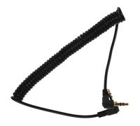 BESPORTBLE Cavo Audio Aux a Molla 35 MM Maschio-Maschio con Doppio Connettore ad Angolo Retto Estensione Stereo Regolabile in Gomma per Cuffie Smartphone e Autoradio