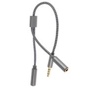 BESPORTBLE Cavo Splitter per Microfono e Cuffie Adattatore Xlr Dual per Audio Stabile e Facile da Usare Design Elegante e Identificabile Compatibile con Chitarra e Mixer Argento Grigio