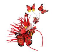 BESPORTBLE Cerchietto a farfalla Accessori per per ragazze Accessori per ragazze tè decorazioni per natale butterfly fascinators per le donne tea party cappello da tea party per donna
