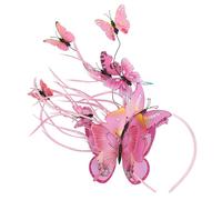 BESPORTBLE Cerchietto a farfalla rave butterfly charmer affascinatore fascia rosa ragazza per cappello formale da donna copricapo del costume Tea Party Affinator copricapo nuziale ABS