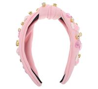 BESPORTBLE Cerchietto con diamanti per fascia annodata rosa per donna fascia annodata per le donne cuore Accessori fascia per di stoffa