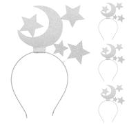 BESPORTBLE Cerchietto per a forma di e stella, 4 pezzi: fascia per da festival per ragazze, accessori per carini per bambini, per feste, balli, carnevale, cosplay, copricapo glitterato