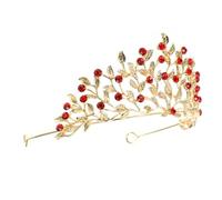BESPORTBLE Cerchio Di Testa a Con Diamante Retrò Diademi Fascia Da Sposa Fasce Per Ragazze Corone Di Compleanno Decorazioni Nuziali Da Sposa Tiara Di Compleanno Rosso Strass